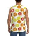thumbnail image 4 of Balery Lemon Orange Men's Sleeveless Muscle Shirts Workout Tank Top, Moisture Wicking, Odor Protection-X-Large, 4 of 8