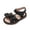 Black, variant on XIMIN Girls Open Toe Summer Sandals with Bow Cute Casual Non Slip Adjustable Ankle Strap Footwear for Beach Parties Everyday Wear (White, 5-6 Years)