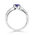 thumbnail image 2 of Angara Natural 0.5 Ct. Tanzanite with Diamond Classic Ring in 14K White Gold for Women (Ring Size: 3.5), 2 of 8