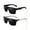 All black plus black and white, variant on Mens Polarized Sports Sunglasses UV400 Protection TAC Lenses PC Frame Outdoor Activities Riding Driving Eyewear 80