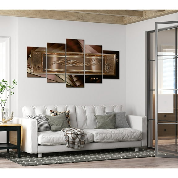 Tiptophomedecor Glamour Canvas Wall Art - Golden Gentleness - Stretched & Framed Ready To Hang Art