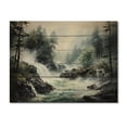 thumbnail image 3 of Designart "Cascading Waters in the Storm II" Landscapes Print on Natural Pine Wood, 3 of 5