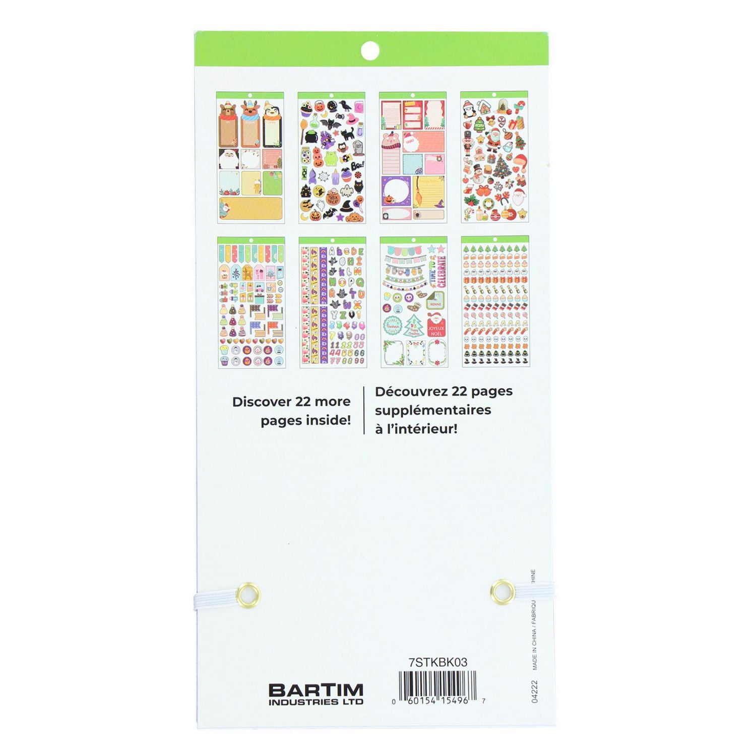 CRAFTY & CO. Livre d'autocollants festifs, Halloween, Noël, 1 389 pièces, enfants, adolescents SEASONAL STICKERBOOK