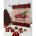 thumbnail image 3 of Christmas Truck Bathroom Shower Curtains with Hooks, Pine Tree Snow Wooden Plaid Merry Christmas Waterproof Fabric Washable Shower Curtain for Home Hotel Bathtub Decor 72x72 Inches, 3 of 7