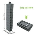 thumbnail image 3 of EUWBSSR 10 Pocket Shelf Pocket Hanging Shoe Organizer Rack Holder Stand Shoe Holder for Closet Grey Great for Shoes Purses Handbags, 3 of 8