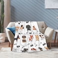 thumbnail image 7 of Gift For Dogs Lover Blanket Gifts For Kids Adults - Lightweight Throw Blanket For Bedroom Living Room Decor Soft Fuzzy Fleece Cozy Plush Bed Couch 80"X60", 7 of 7
