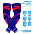 thumbnail image 4 of Exxact Sports Compression Arm Sleeves for Men & Women, 1 Pair Performance Sleeves for Baseball, Football, Youth & Adult Sizes - (Blue Tattoo, AM), 4 of 7