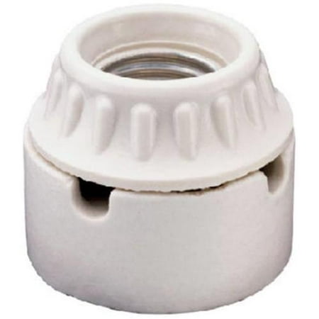 - Pass & Seymour 9882CC10 Incandescent Light Socket, Porcelain, Medium Base