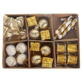 thumbnail image 2 of 24pcs Christmas Tree Bauble Hanging Ornament Set - Kraft Gift Box Packaging, Perfect For Home Holiday Parties, Adorns Christmas Trees & Party Spaces, Gold, 2 of 7