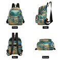 thumbnail image 2 of JIALIOU Mini Backpack Purse for Women Quilted Casual Daypack Small Travel Shoulder Bag, Bluebirds and Forests, 2 of 7