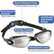 thumbnail image 2 of Swim Goggles Swimming Goggles, Pack of 2 Professional Anti Fog No Leaking UV Protection Swim Goggles for Women Men Adult Youth (Black Silver Mirrored, 2 of 4