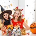 thumbnail image 5 of 100PCS Halloween Drawstring Organza Bags, 4"x6" Halloweens Goodie Treat Bag, Small Mesh Gift Pouches Jewelry Mini Candy Pouch for Halloweens Party Supply, 5 of 7