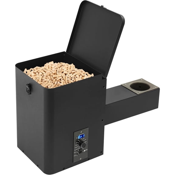 Pellet Grill & Smoker Hopper Assembly Kit, 180℉- 500℉ RTD Temperature Control for Precise Grilling, Electric Pellet Smoker Grill Combo for Backyard Camping BBQ Bake Roast Braise, Grill (Knob Type)