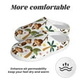 thumbnail image 6 of Balery Monkeys Swinging from Palms Pattern Women's Fuzzy Memory Foam Slippers Fluffy Winter House Shoes Indoor and Outdoor-37/38, 6 of 7