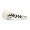 thumbnail image 3 of 925 Sterling Silver With Real 14kt 10mm Button FW Cultured Pearl Ring Size: 7; for Adults and Teens; for Women and Men, 3 of 5