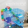 thumbnail image 4 of PawHut 5 Tiers Hamster Cage, Portable Animal Travel Carrier, Dark Blue, 4 of 10