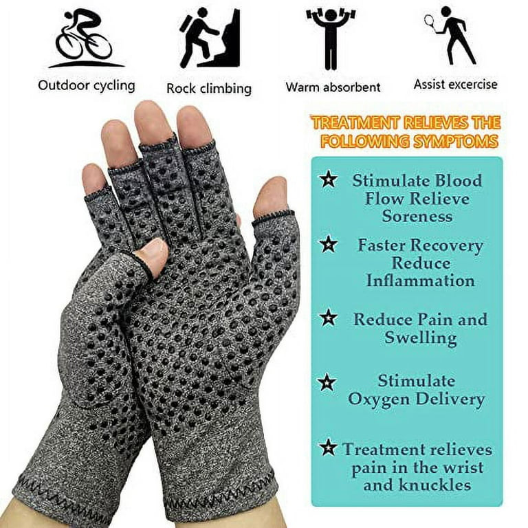 1 Pair Arthritis Compression Gloves For Relieve Arthritis Carpal Tunnel  Pain Relief Fingerless Gloves For Winter Warm Computer Typing Dailywork ,  Idea