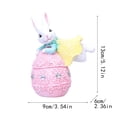 thumbnail image 2 of Gaiwos Easter Resin Bunny Statues Holding Colorful Easter Eggs Decorated with Artificial Diamonds, Gymnastics Sports Rabbit Figurines for Holiday Party Dinner Tabletopper Decor, 5 in, 2 of 5