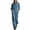 Sky Blue, variant on Utility Jumpsuit Button down Wide Leg Cargo Pockets Collared Utility Jumpsuit Long Sleeve High Waist Pleated Casual Wide Leg Overalls with Pockets