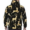 thumbnail image 5 of Bingfone Christmas Gold Deers Men'S Drawstring Hoodie Long Sleeve Pocket Sweatshirts-4x-Large, 5 of 9