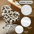 thumbnail image 5 of Xixirimido Dachshund Dog Sunglasses Pattern Swivel Office Arm Chair Covers Stretch Soft Desk Chair Slipcovers, Curved Back Leisure Armrest Chair Protector Accent Dining Chair Cover, 5 of 7