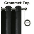 thumbnail image 4 of 2 Pack: Kate Aurora Hotel Chic Blackout Grommet Top Window Curtains - Black, 4 of 6
