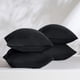 thumbnail image 5 of Juego de fundas de almohada Bedsure Queen de microfibra negra cepillada, 4 unidades, 5 of 6