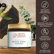 Natural Elephant Moroccan Black Soap 7oz Traditional Hammam Beldi Soap 100% Natural for exfoliating and cleansing (Eucalyptus Essential Oil 200g (7oz))