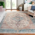 thumbnail image 3 of SAFAVIEH Victoria Serafim Floral Bordered Area Rug, 8' x 10', Navy/Ivory, 3 of 9