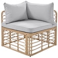 thumbnail image 5 of Glavbiku 6 Seater Outdoor Wicker Furniture Set,All-Weather Rattan Sectional Sofa for Garden,Gray, 5 of 14