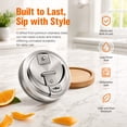 thumbnail image 3 of Mason Jar Drinking Lids – Stainless Steel Wide Mouth Sip Lid, Leak-Proof Flip Cap Cover, Airtight Accessory for Drinks – Convert Jars to Drinkware (1PCS), 3 of 8