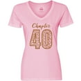 thumbnail image 3 of Inktastic Chapter 40 Fortieth Birthday Leopard Print Women's V-Neck T-Shirt, 3 of 5