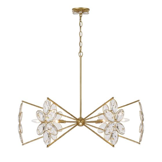 Savoy House - 1-4529-6-221 - Marbella 6-Light Chandelier in Gold Shimmer by Breegan Jane