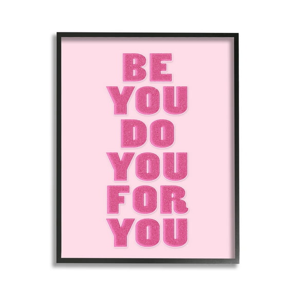 Stupell Industries Be You Bold Pink Inspirational Painting Black Framed Art Print Wall Art, 11 x 14