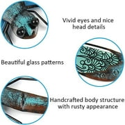 LIFFY Metal Dragonfly Wall Decor - Outdoor Garden Art for Patio, Living Room, Bedroom - Dragonfly Gifts (14inch, Metal & Glass)