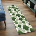 thumbnail image 4 of 2x6 Washable Runner Rug, Sage Green Moroccan Non-Slip Hallway Runner for Entryway Kitchen Bedroom, Abstract Gradient Gold Green Geometric Indoor Carpet Runner Floor Mat, 4 of 9