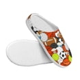 thumbnail image 3 of Rateoe Colorful Balls Print Women's Men's Cotton Knit Slippers Lightweight Memory Foam Indoor House Shoes with Anti-Skid Sole-46/47, 3 of 7