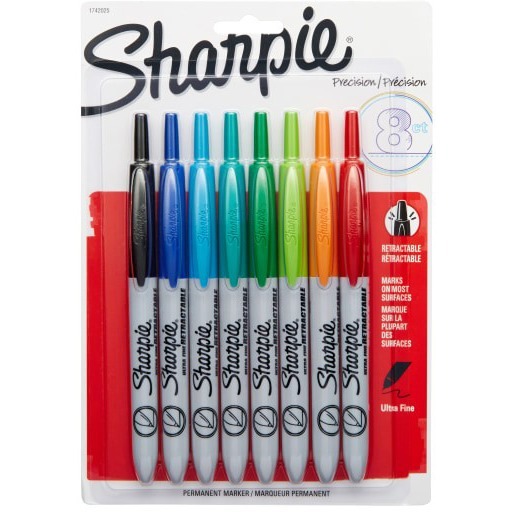 Sharpie Retractable Ultra Fine Point Permanent Marker - Walmart.com ...