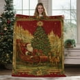 thumbnail image 5 of Christmas Decorative Throw Blanket, Christmas Theme Print Decoration, Soft Flannel Winter Blankets for Couch Bed Sofa, Holiday Home Decor, Xmas Festival Gifts for Kids Adults 27.55x39.37 Inch, 5 of 8
