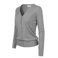thumbnail image 3 of Made by Olivia Women's Classic Button Down Long Sleeve V-Neck Soft Knit Sweater Cardigan, 3 of 7