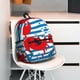 thumbnail image 5 of Disketp Red Funny Crab on Blue Stripe Mochila Ligera Clásica con Múltiples Bolsillos, Mochila Casual para Hombre y Mujer, Ideal para Escuela, Trabajo y Viajes, 5 of 6