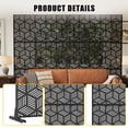 thumbnail image 2 of Panel decorativo resistente para jardín y exteriores - Pantalla de privacidad metálica - Diseño moderno con orificios cuadrados - Acero galvanizado, 2 of 8