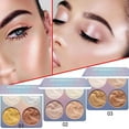 thumbnail image 6 of HHBEAUTY 4 Colors Highlighter Powder Palette Set, Makeup Palette Facial Bronzers Illuminator Palette Highlighter Baked Waterproof Long Lasting Brilliant Lighten Skin Color, 6 of 7