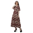 thumbnail image 2 of Moomaya Tunique à Manches Courtes Robes de Cocktail pour Femmes Robe en Coton Slub Imprimée, 2 of 4