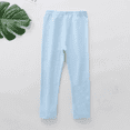 thumbnail image 4 of Pantalones largos de algodón fino para bebé, mallas para mujer y niño, ropa exterior, color blanco y negro, primavera y otoño, 4 of 4