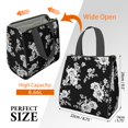 thumbnail image 3 of Pioneer Flower Floral Print Pattern Insulated Lunch Bag for Women & Adults,Large Portable Soft Cooler Lunch Bag,Thermal Food Storage Tote with Pearl Cotton,8.66L,8.75x5.75x9.5 Inch, 3 of 6