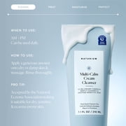 Naturium Multi-Calm Cream Cleanser, Hydrating Face Wash for Sensitive Skin, 7.1 fl oz