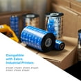 thumbnail image 4 of Zebra Standard Black Wax Ribbon for Thermal Transfer Printers, 1476' x 4.33" - 1" Core - 6 Rolls, 4 of 7