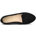 thumbnail image 4 of BLISSFUL STEP Ballerines à Enfiler à Bout Rond pour Femmes Noir US 11, 4 of 5