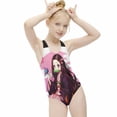 thumbnail image 6 of Kamado Nezuko Swimwear Kids' One-Piece Swimsuit Quick-Dry Cute Printed Girls' Swimwear Bathing Suit for Beach & Pool 8-10Y(130cm), 6 of 8